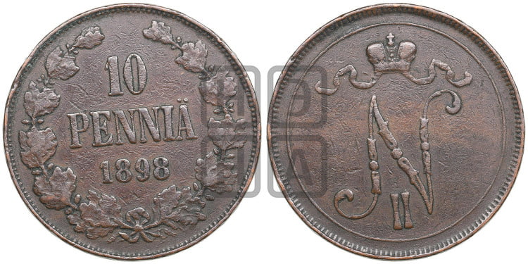 10 пенни 1898 года