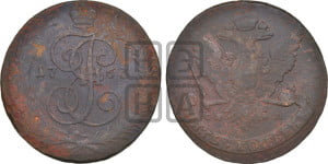 5 копеек 1763 года СПМ (СПМ, Санкт-Петербургский монетный двор)