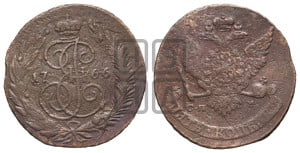 5 копеек 1766 года СПМ (СПМ, Санкт-Петербургский монетный двор)