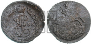 Полушка 1766 года ЕМ (ЕМ, Екатеринбургский монетный двор)