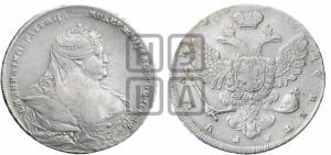 1 рубль 1737 года (московский тип, петербургский орел)