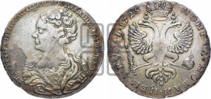 1 рубль 1725 года (Портрет влево, Московский тип, хвост орла широкий)