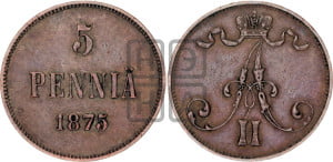 5 пенни 1875 года
