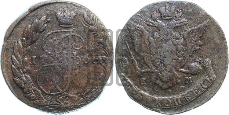 5 копеек 1768 года (ЕМ, Екатеринбургский монетный двор)