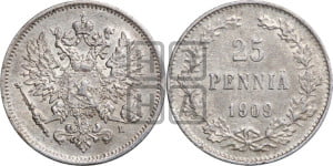25 пенни 1909 года L