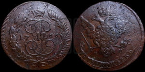 5 копеек 1766 года ММ (ММ, Красный  монетный двор)