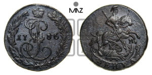 Денга 1786 года КМ (КМ, Сузунский монетный двор)