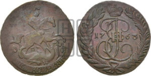 2 копейки 1763 года ММ (ММ, Красный  монетный двор)