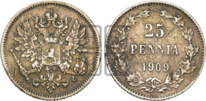 25 пенни 1909 года L