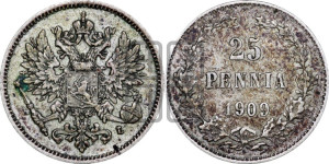 25 пенни 1909 года L