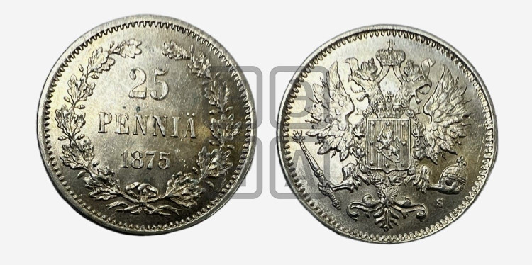 25 пенни 1875 года