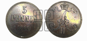 5 пенни 1866 года