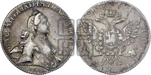 1 рубль 1764 года ММД/EI (с шарфом на шее)