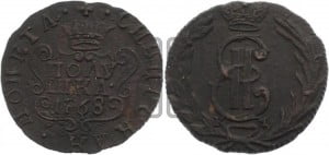 Полушка 1768 года КМ (для Сибири)