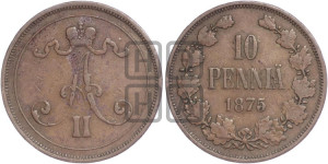 10 пенни 1875 года
