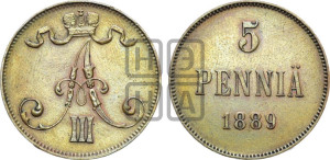 5 пенни 1889 года