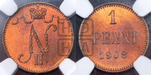1 пенни 1908 года