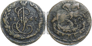 Денга 1767 года ЕМ (ЕМ, Екатеринбургский монетный двор)