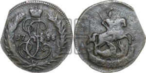 Денга 1788 года (без букв, Красный  монетный двор)