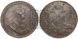 1 рубль 1740 года СПБ (петербургский тип)