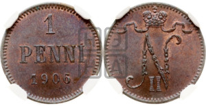 1 пенни 1906 года