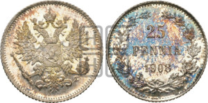 25 пенни 1908 года L