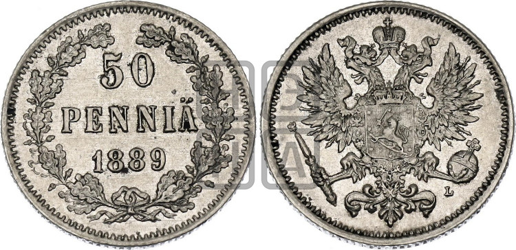 50 пенни 1889 года
