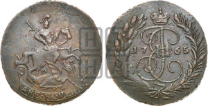 2 копейки 1765 года ММ (ММ, Красный  монетный двор)