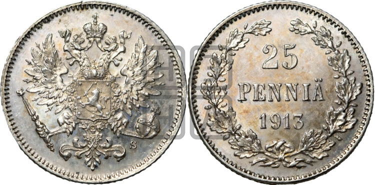 25 пенни 1913 года