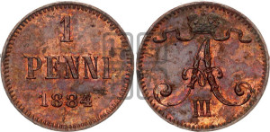 1 пенни 1884 года