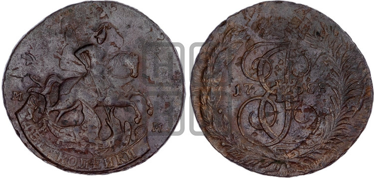2 копейки 1788 года (ММ, Красный  монетный двор)