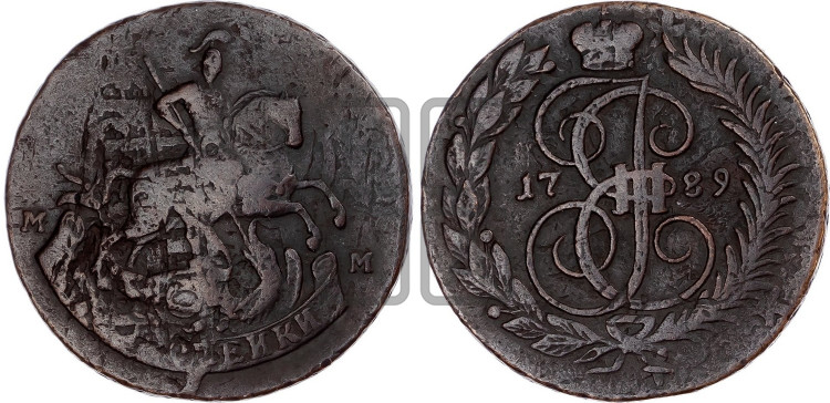 2 копейки 1789 года (ММ, Красный  монетный двор)