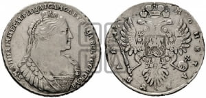 1 рубль 1737 года (тип 1735 года, без кулона на груди)