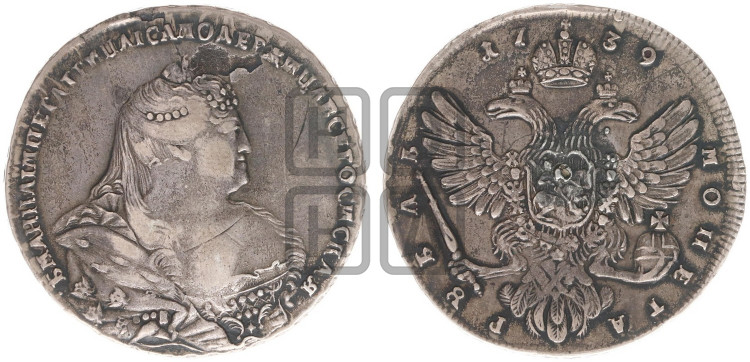 1 рубль 1739 года (московский тип)