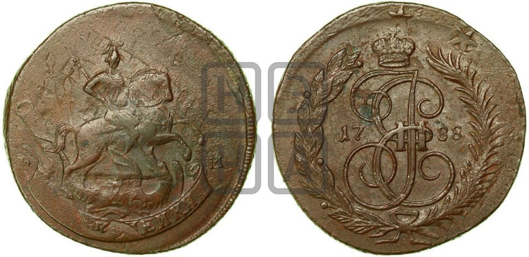 2 копейки 1788 года (ММ, Красный монетный двор)