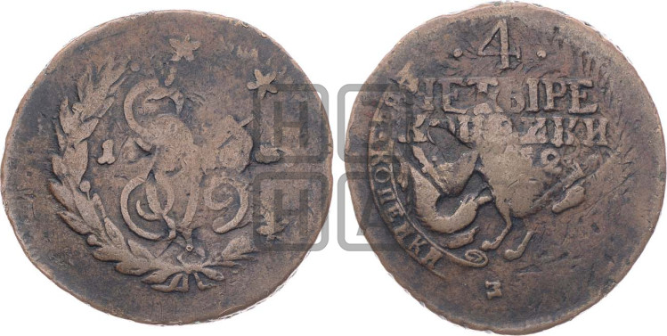 2 копейки 1763 года (СПМ, Санкт-Петербургский монетный двор)