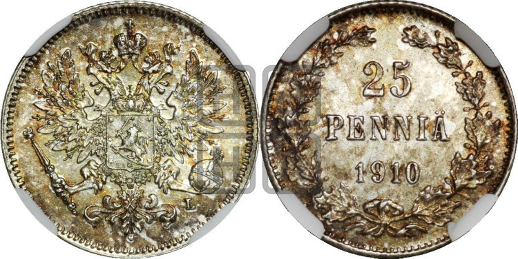 25 пенни 1910 года