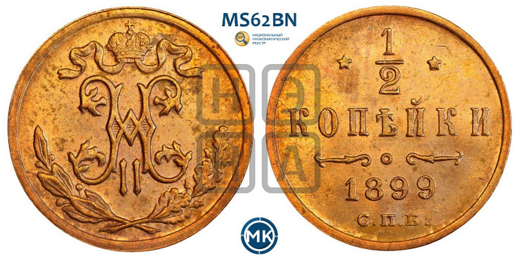 1/2 копейки 1899 года