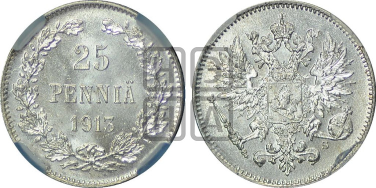 25 пенни 1913 года