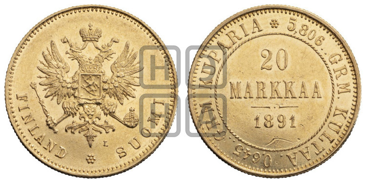 20 марок 1891 года