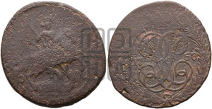 Копейка 1758 года (с вензелем Елизаветы I)