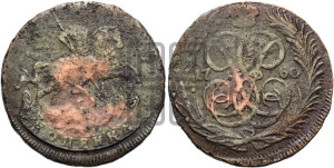 Копейка 1760 года (с вензелем Елизаветы I)