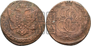 5 копеек 1764 года ЕМ (ЕМ, Екатеринбургский монетный двор)