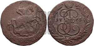 2 копейки 1765 года ММ (ММ, Красный  монетный двор)