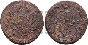 5 копеек 1781 года ЕМ (ЕМ, Екатеринбургский монетный двор)