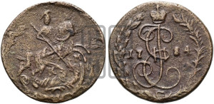Денга 1784 года КМ (КМ, Сузунский монетный двор)