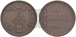 5 пенни 1866 года