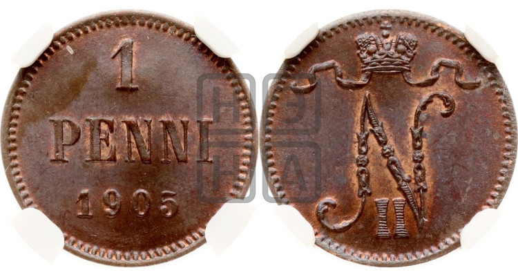 1 пенни 1905 года