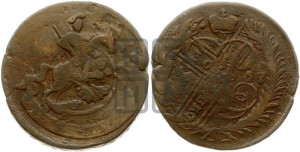 2 копейки 1757 года (гурт сетчатый)