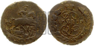 1 копейка 1763 года ММ (ММ или без букв, Красный  монетный двор)